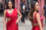 Malaika Arora flaunts her perfect curves in sizzling red saree, leaving fans gasping for breath